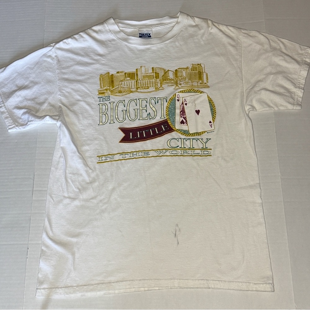 VINTAGE TULTEX “THE BIGGEST LITTLE CITY IN THE WORLD” RENO WHITE T-SHIRT